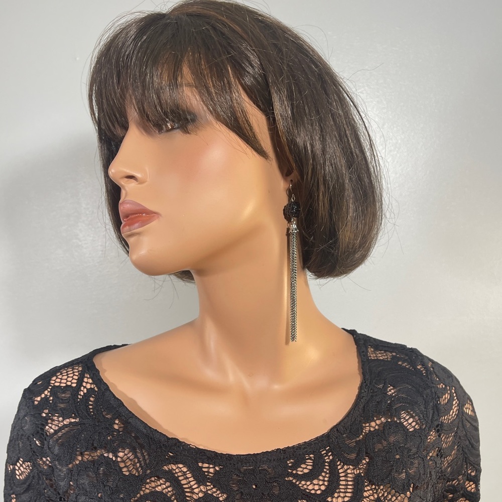 *Ambiance Women's Black Lace Bodycon Dress Sz L - Picture 6 of 9
